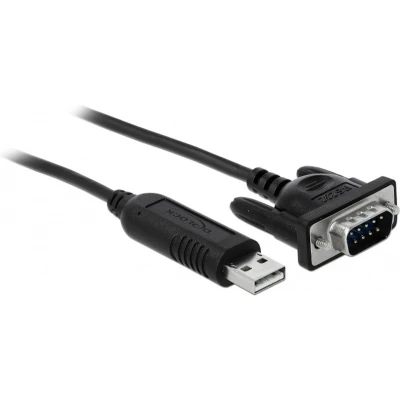 Afbeelding van USB A (m) naar 9 pins SUB D met schroeven seriële RS232 adapter / FTDI chip 1,8 meter