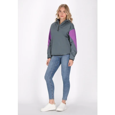 Afbeelding van Blouson Jas DREIMASTER XS / Grijs Blauwe Kleurblok 100% Nylon