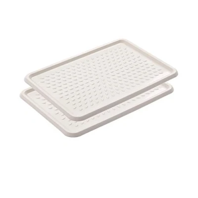 Afbeelding van BranQ Home essential schoenenrek van kunststof, PP, crème, 2 stuks