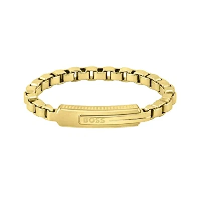 Afbeelding van BOSS Sieraden ORLADO Collectie Kettingarmband voor heren verkrijgbaar in geelgoud, zilver of zwart, Small, Roestvrij staal, Geen edelsteen