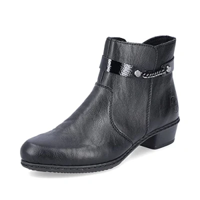 Afbeelding van Rieker DAMES Enkellaarzen Y0783, Vrouwen Enkellaarzen,halve laars,overgangsschoen,winterschoen,gevoerd,laarzen,laars,Zwart (schwarz / 00),40 EU 6.5 UK