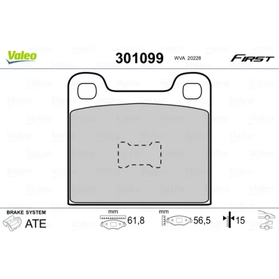 Afbeelding van Valeo Remblokset 301099