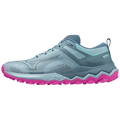 Afbeelding van Mizuno WAVE Ibuki 4 Trail hardloopschoenen, Dames, Maat: 38.5, Forget me not/provincial blue Kunststof/ textiel