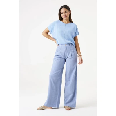 Afbeelding van GARCIA Pantalon Gemêleerd Licht blauw XS