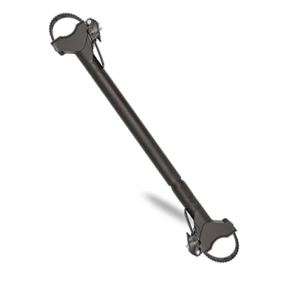 Afbeelding van FISCHER Fietsframe adapter, variabele adapter voor veilig en praktisch fietstransport, geschikt buizen tot 6 cm diameter, afstand 65 tussen zadelpen stuur, zwart