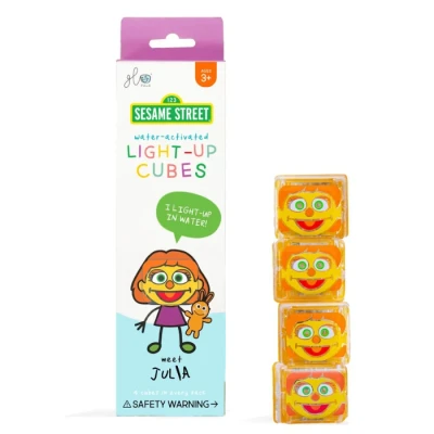 Afbeelding van Glopals Light Up Sesamstraat JULIA 4 stuks Badspeelgoed GP FIN 4PK