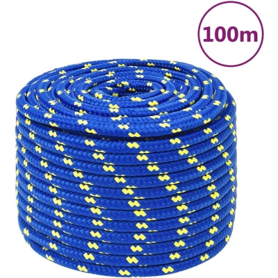 Afbeelding van vidaXL Boottouw 14 mm 100 m polypropeen blauw