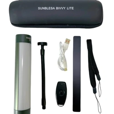 Afbeelding van Sunblesa Oplaadbaar, waterdicht, magnetisch, afstandsbediening, karpervissen, bivvvy, IR Lite, met adapter, bankstick functie, powerbank