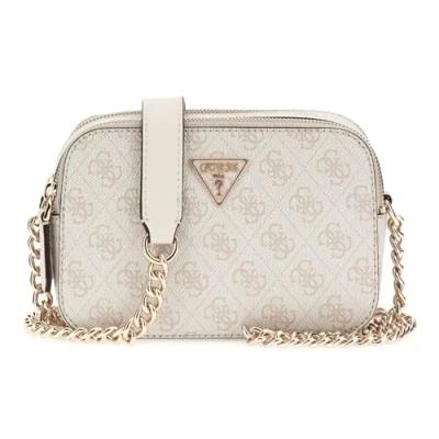 Afbeelding van GUESS Schoudertas Noelle Crossbody Camera Bag Bone Logo Beige