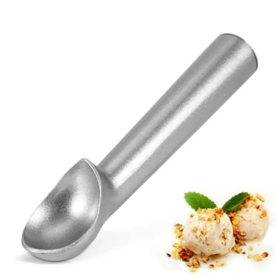 Afbeelding van IJsschep, metalen antiaanbakschep met antiaanbaklaag, Fruitschepper Opscheplepels voor Sorbet Gelato 7 x 1,6 inch(Mat zilver)