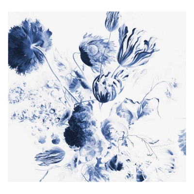 Afbeelding van KEK Amsterdam Royal Blue Flowers II WP.218 (Met Gratis Lijm)