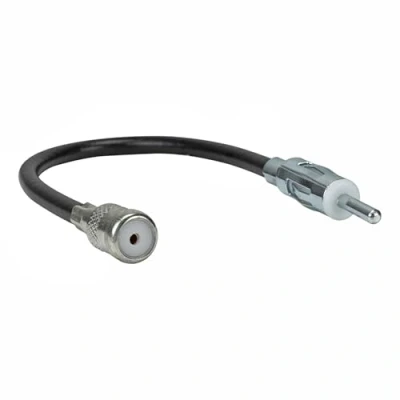 Afbeelding van tomzz Audio 1500 008 Antenneadapter din stekker (m) naar iso koppeling (f) met kabelverlenging ca. 20cm