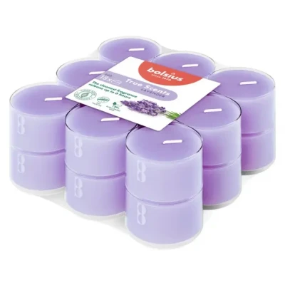 Afbeelding van Bolsius True Scents Geurtheelichten 18 stuks Clear cup Lavender