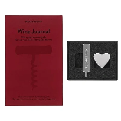 Afbeelding van Moleskine Hartspeld voor notitieboek of dagboek, hartspeld, personaliseer sluiting met elastiek, gepersonaliseerde cadeau ideeën, zilverkleur