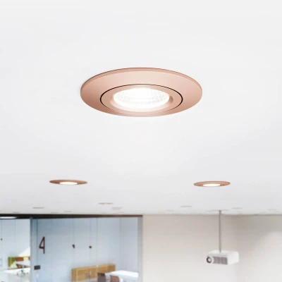 Afbeelding van Sigor LED plafondinbouwspot Diled, Ø 8,5 cm, 6 W, 3.000 K, rosé