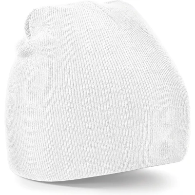 Afbeelding van Warme gebreide Beanie wintermuts in het wit voor volwassenen Damesmutsen / herenmutsen 100% polyacryl Basic line