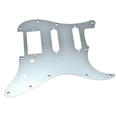 Afbeelding van Dopro 11 Hole Aluminium Geanodiseerd Moderne Stijl Strat HSS Gitaar Slagplaat Scratch Plaat voor Amerikaanse/Mexicaanse FD Stratocaster Zilver