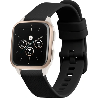Afbeelding van kwmobile horlogebandje geschikt voor Garmin Venu Sq 2 Music / polsband Smartwatch bandje van TPU Activity tracker horloge band in zwart