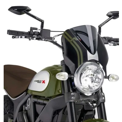 Afbeelding van Puig Retrovisie Voorruit Ducati Scrambler Classic/desert Sled/flat Track Pro/full Throttle/icon/sixty2/urban Enduro Zwart