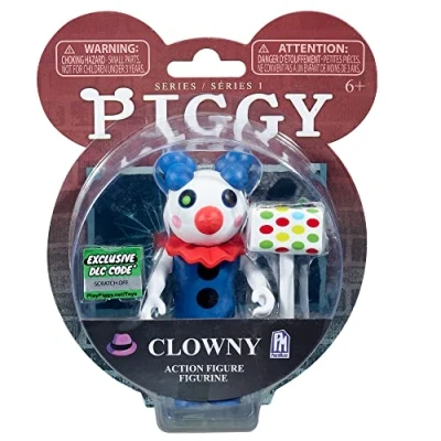 Afbeelding van Bizak Piggy Clowny, 10 cm, je kunt het spel thuis met favoriete figuren naspelen, accessoires en een inwisselbare code in videospel, er zijn verschillende modellen (64238052)