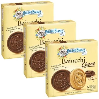 Afbeelding van MULINO BIANCO Baiocchi Italiaanse Koekjes met vulling (x3, Choco)