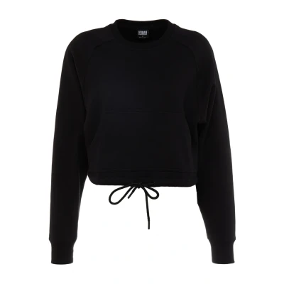 Afbeelding van Urban Classics Ladies Short Raglan CREW Sweater, Dames, Maat: Small, Black
