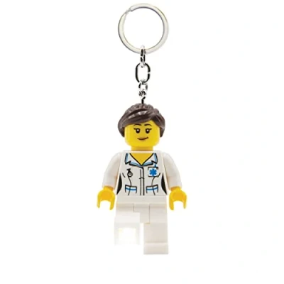 Afbeelding van LEGO Iconische verpleegster zaklamp figuur 76 mm hoogte (KE186) 2 CR2025 batterijen inbegrepen