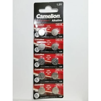 Afbeelding van 10 Camelion AG10 / LR54 189/389 LR1130 knoopcel alkaline batterij, verpakking van stuks, lange houdbaarheid (houdbaarheidsdatum gemarkeerd)