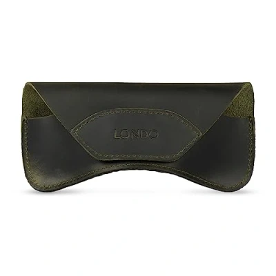 Afbeelding van Londo Genuine Leather Case voor Zonnebrillen en Brillen met Magnetische Sluiting (Groen)