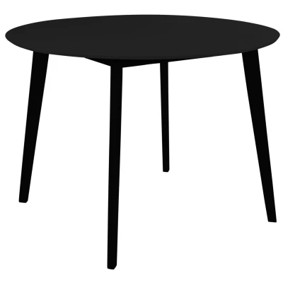 Afbeelding van Giga Meubel Eettafel Ã ̃105cm Zwart MDF Ronde Tafel Vojens