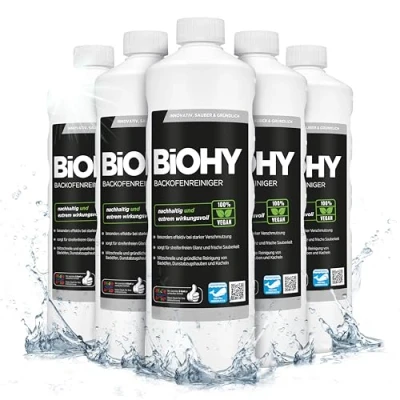 Afbeelding van BiOHY Ovenreiniger (6 x 1l Fles) Professionele grillreiniger, vetoplosser EXTRA STRONG Verwijdert zelfs de meest hardnekkige korstvorming (Backofenreiniger)