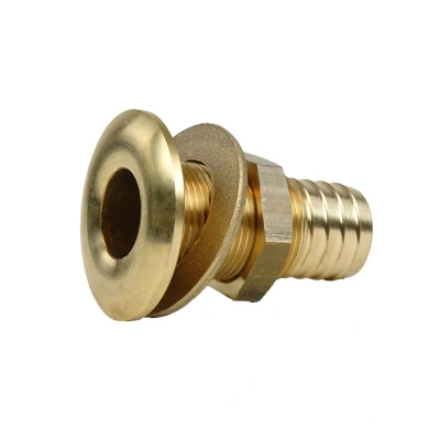 Afbeelding van Messing huiddoorvoeren met slangtule 3/4 x 24mm