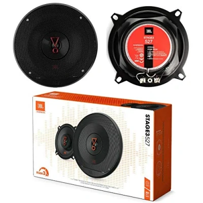 Afbeelding van 2 luidsprekers compatibel met JBL STAGE3 527 weg coaxiaal 5,25&quot; 13,00 cm 130 mm 40 watt rms 200 max 3 ohm 91 db spl auto zwart, per paar