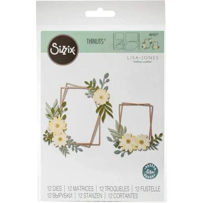 Afbeelding van Sizzix 613275 Thinlits stanssjablonen 12 stuks 664377 bloemenframe van Lisa Jones, meerkleurig, eenheidsmaat