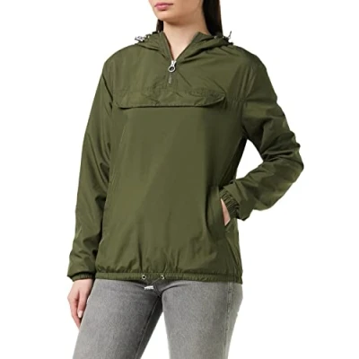Afbeelding van Urban Classics Basic Windjack, Dames, Maat: XXL, Dark olive