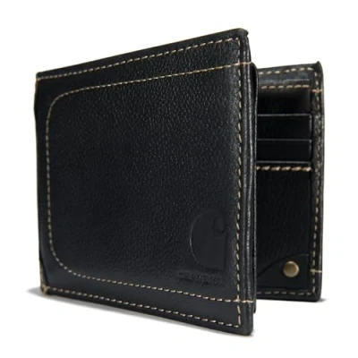 Afbeelding van Portemonnee Carhartt Men Pebble Zip Bifold Wallet Black 2020