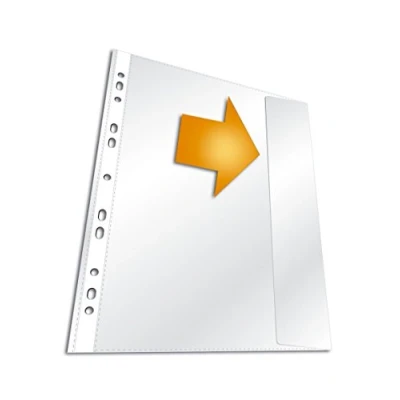 Afbeelding van Durable Geperforeerde hoes PREMIUM met flap A4 PP zakje van 5, transpa