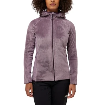 Afbeelding van Jack Wolfskin Dames Rotwand Hooded Fz W Fleece Jacket, wilde bloesem, L