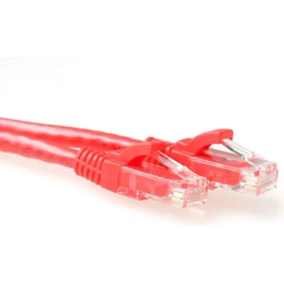 Afbeelding van ACT IB2515 CAT6A U/UTP Patchkabel Snagless RJ45 Connectoren Rood 15 meter