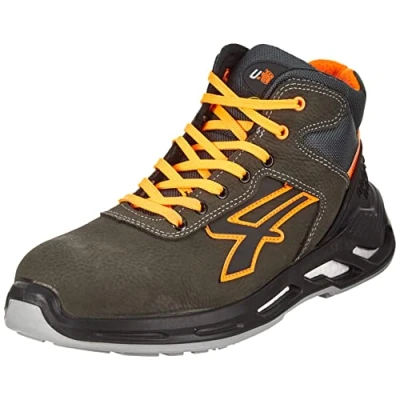 Afbeelding van U Power Baskets de sécurité hautes avec renfort anti shock JORDAN Usage général ESD S3 CI SRC 43 Gris/Orange