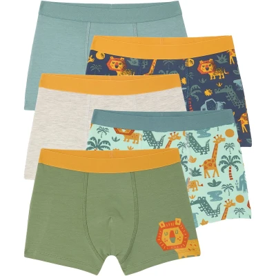 Afbeelding van Vertbaudet Set van 5 stretch boxershorts voor jongens Jungle
