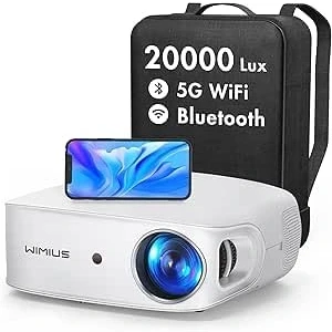 Afbeelding van beamer, 15000 Lux 5G WiFi Bluetooth LED 6D auto trapeziumcorrectie home theater video beamer 1080p Full HD ondersteuning 4K 300&quot; display, compatibel met Fire Stick smartphone, PS5 projector