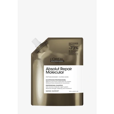 Afbeelding van L’Oréal Professionnel Absolut Repair Molecular Shampoo Refill voor beschadigd haar 500 ml