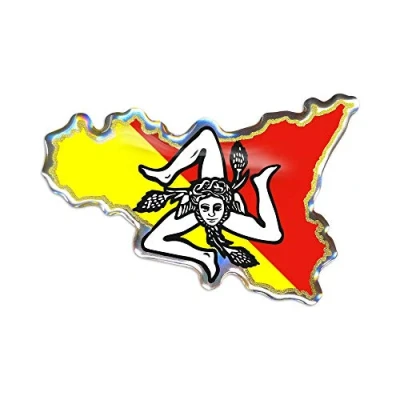 Afbeelding van 4R Quattroerre.it 32113 3D sticker Sicilia Trinacria HQ, 69 x 46 mm