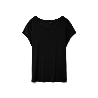 Afbeelding van Vero Moda Vmava Plain SS GA JRS NOOS Tshirt basic, Dames, Maat: Medium, Black