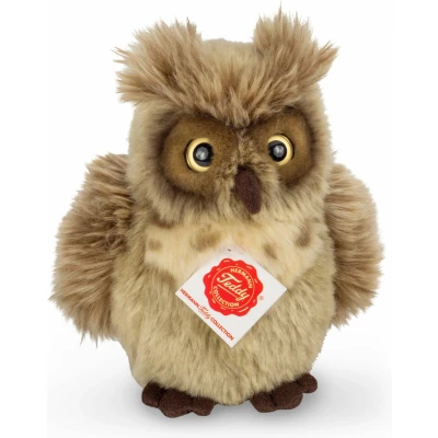 Afbeelding van Hermann Teddy Knuffeldier Uil zachte pluche stof premium knuffels bruin 17 cm Vogels/uilen