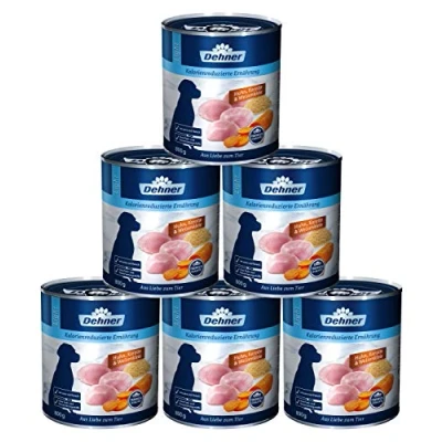 Afbeelding van Dehner Premium hondenvoer Light kip, wortelen en tarwezemen, 6 x 800 g (4,8 kg)