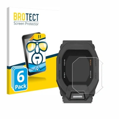 Afbeelding van BROTECT (6 Stuks) Schermbeschermer voor Casio G Shock GBD 200 Screen Protector Transparant