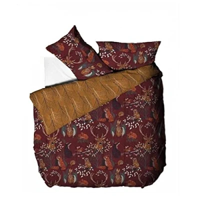 Afbeelding van furn. Bos Fauna Dekbedovertrek Set, Roest, Tweepersoons