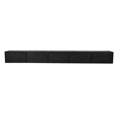 Afbeelding van Zwevend Tv meubel Vision Black 280 cm Meerdere afmetingen beschikbaar
